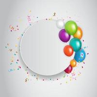 invito festa di compleanno astratto con posto vuoto per foto. illustrazione vettoriale