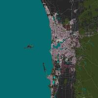 vettore città carta geografica di Perth occidentale Australia Australia