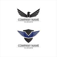 simbolo del logo dell'ala per un designer professionista vettore