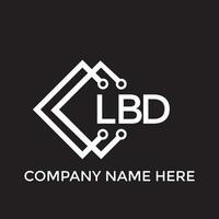 lbd lettera logo design.lbd creativo iniziale lbd lettera logo design. lbd creativo iniziali lettera logo concetto. vettore