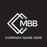 mbb lettera logo design.mbb creativo iniziale mbb lettera logo design. mbb creativo iniziali lettera logo concetto. vettore