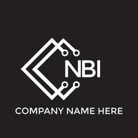 printnbi lettera logo design.nbi creativo iniziale nbi lettera logo design. nbi creativo iniziali lettera logo concetto. vettore