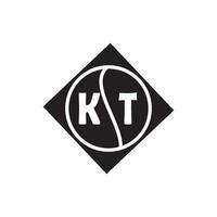 kt lettera logo design.kt creativo iniziale kt lettera logo design. kt creativo iniziali lettera logo concetto. vettore
