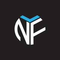 nf lettera logo design.nf creativo iniziale nf lettera logo design. nf creativo iniziali lettera logo concetto. vettore