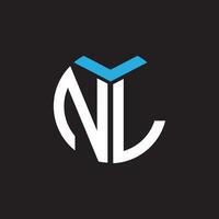 nl lettera logo design.nl creativo iniziale nl lettera logo design. nl creativo iniziali lettera logo concetto. vettore