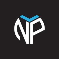 np lettera logo design.np creativo iniziale np lettera logo design. np creativo iniziali lettera logo concetto. vettore