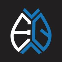eq lettera logo design.eq creativo iniziale eq lettera logo design. eq creativo iniziali lettera logo concetto. vettore