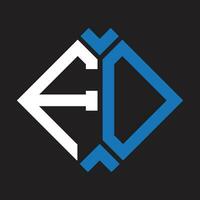 fd lettera logo design.fd creativo iniziale fd lettera logo design. fd creativo iniziali lettera logo concetto. vettore