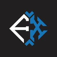 printfx lettera logo design.fx creativo iniziale fx lettera logo design. fx creativo iniziali lettera logo concetto. vettore