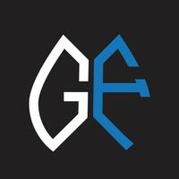 gf lettera logo design.gf creativo iniziale gf lettera logo design. gf creativo iniziali lettera logo concetto. vettore
