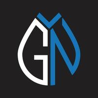 gn lettera logo design.gn creativo iniziale gn lettera logo design. gn creativo iniziali lettera logo concetto. vettore