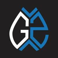 gz lettera logo design.gz creativo iniziale gz lettera logo design. gz creativo iniziali lettera logo concetto. vettore