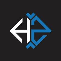 hz lettera logo disegno.hz creativo iniziale hz lettera logo design. hz creativo iniziali lettera logo concetto. vettore
