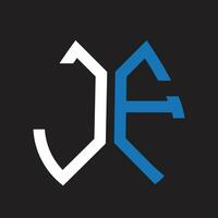 jf lettera logo design.jf creativo iniziale jf lettera logo design. jf creativo iniziali lettera logo concetto. vettore