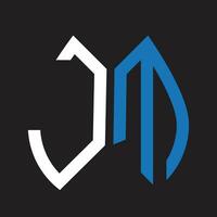 jm lettera logo design.jm creativo iniziale jm lettera logo design. jm creativo iniziali lettera logo concetto. vettore