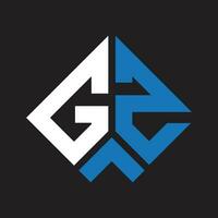 gz lettera logo design.gz creativo iniziale gz lettera logo design. gz creativo iniziali lettera logo concetto. vettore