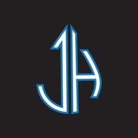 jh lettera logo design.jh creativo iniziale jh lettera logo design. jh creativo iniziali lettera logo concetto. vettore