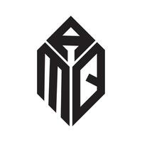 amq lettera logo design.amq creativo iniziale amq lettera logo design. amq creativo iniziali lettera logo concetto. vettore