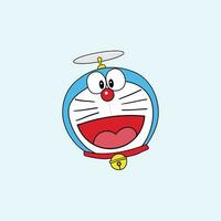 Doraemon mano disegnato carino illustrazione vettore