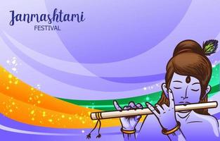 modello di sfondo del festival janmashtami
