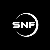 snf lettera logo design nel illustratore. vettore logo, calligrafia disegni per logo, manifesto, invito, eccetera.