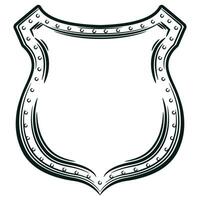 schizzo araldica scudo cresta cavaliere ornamento vettore