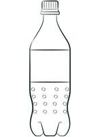 schizzo bibita plastica bottiglia vuoto morbido bevanda vettore
