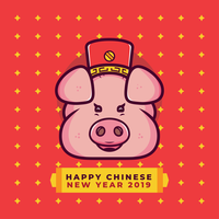 Vettore cinese del maiale di nuovo anno