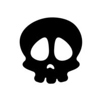 vettore osseo. ombra del cranio dallo scheletro fantasma nel cimitero spaventoso di halloween.