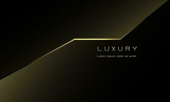 astratto oro linea geometrico modello leggero lusso su nero design moderno creativo sfondo vettore