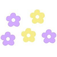 fiori viola e gialli vettore