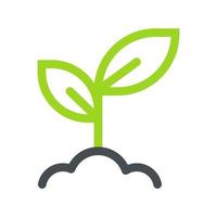 icona di piantagione di alberi. una mano che tiene le piantine per piantare alberi concetto di protezione ambientale vettore