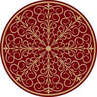 vettore classico colorato il giro ornamento. rosso modello nel un' cerchio. disegno di Grecia e antico Roma. fiore disegno