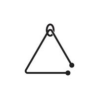 triangolo musicale icona vettore