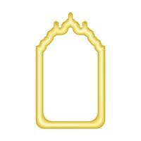 3d d'oro telaio. Arabo d'oro arco. vettore illustrazione