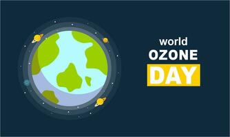 mano disegnato mondo ozono giorno sfondo vettore