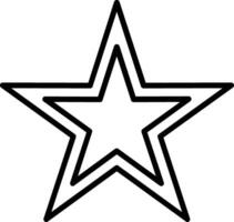 stella linea icona vettore