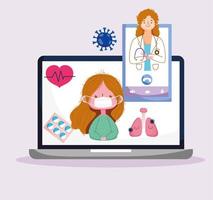 consulenza sanitaria online vettore