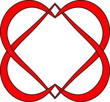 Due cuori logo matrimonio agenzia intrecciate cuore cartello simbolo amore vettore