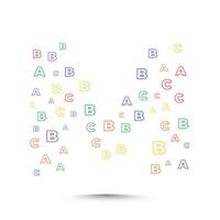 alfabeto logo design modello con abc lettere vettore