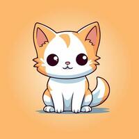 kawaii carino gatto cartone animato personaggi vettore illustrtion