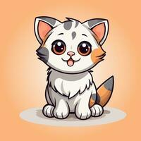 americano wirehair gatto razza cartone animato personaggio vettore isolato illustrazione