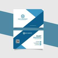 moderno azienda identità attività commerciale carta modello con logo posizionamento blu colore vettore
