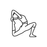 yoga posa icona. schema icona vettore