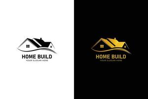 professionale casa costruire logo design illustrazione vettore