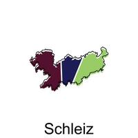 carta geografica di schleiz città. vettore carta geografica di il Tedesco nazione. vettore illustrazione design modello