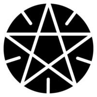 pentagramma glifo icona vettore