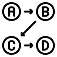 icona della linea logica vettore