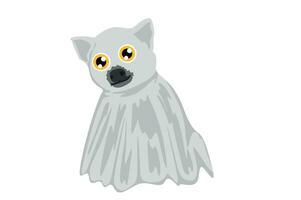 Halloween - carino fantasma pipistrello vettore