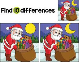 Natale Santa Claus Borsa trova il differenze vettore